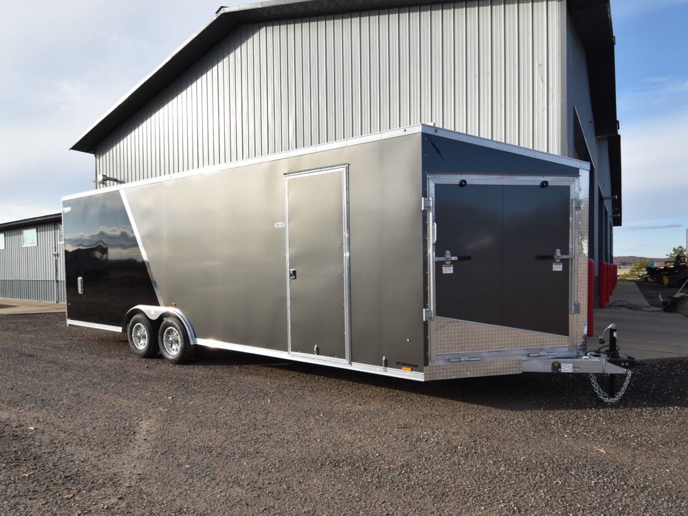 8.5'x28' (24'+4' V) Snowmobile/UTV Enclosed Trailer Gallery Photo 1