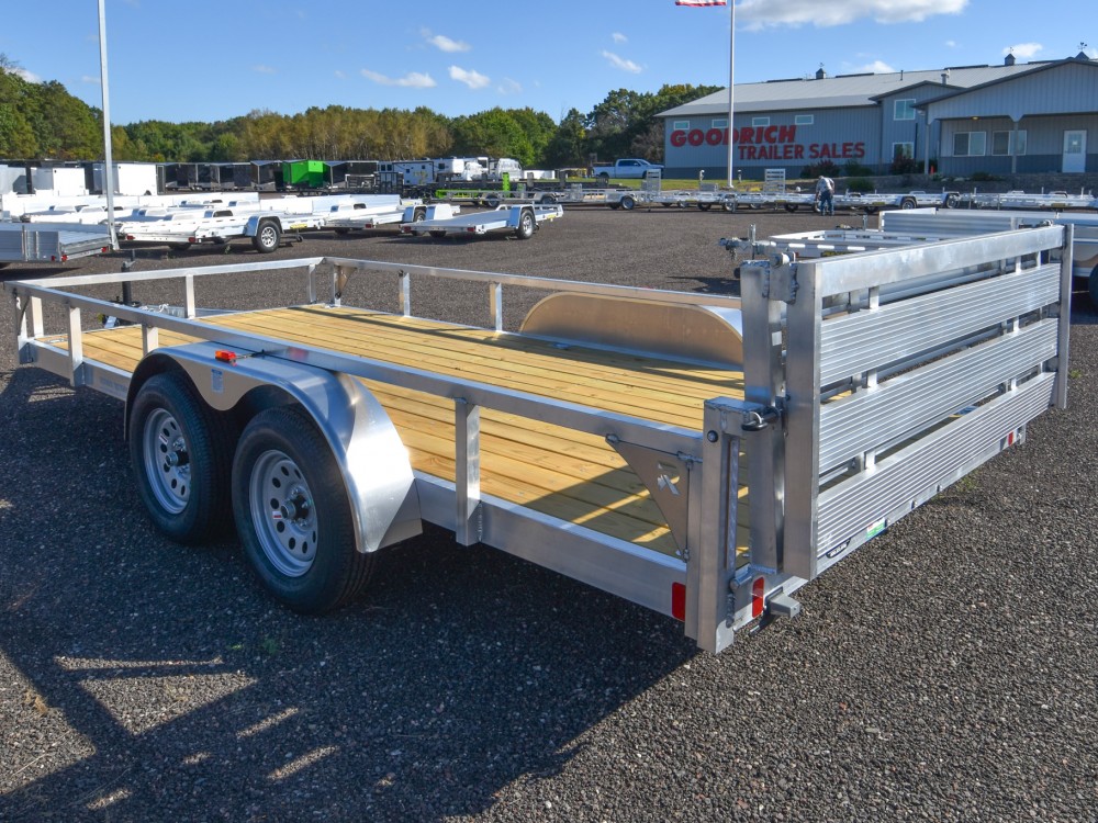 82"x16' w/HD Package & Bi-Fold Ramp Aluminum Utility Trailer Gallery Photo 2