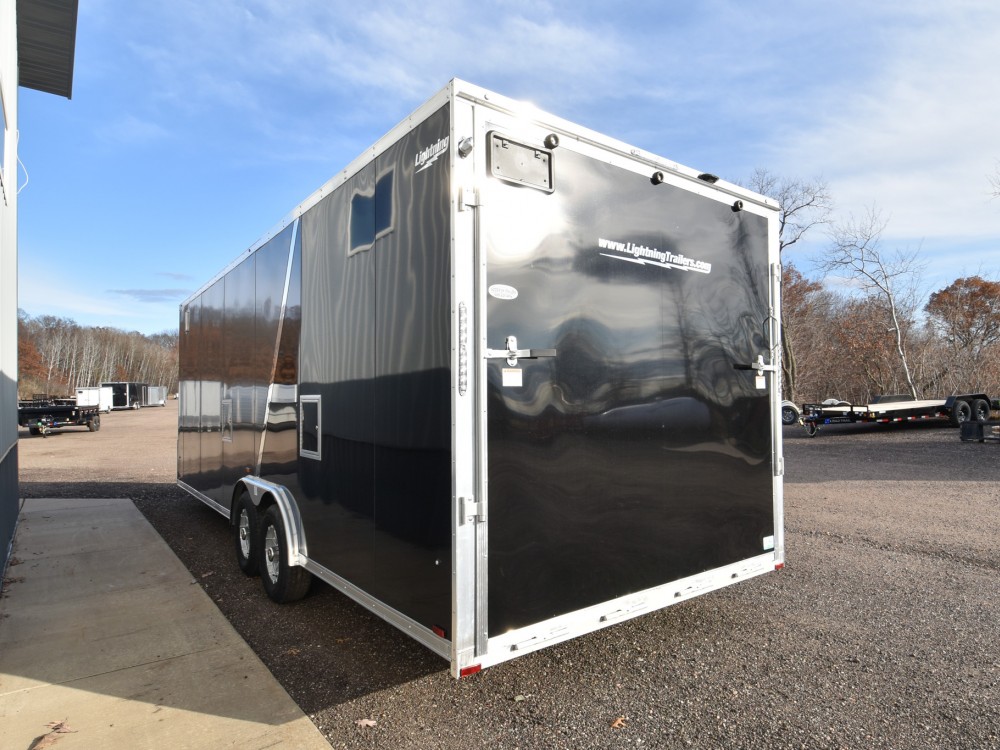 8.5'x28' (24'+4' V) Snowmobile/UTV Enclosed Trailer Gallery Photo 3