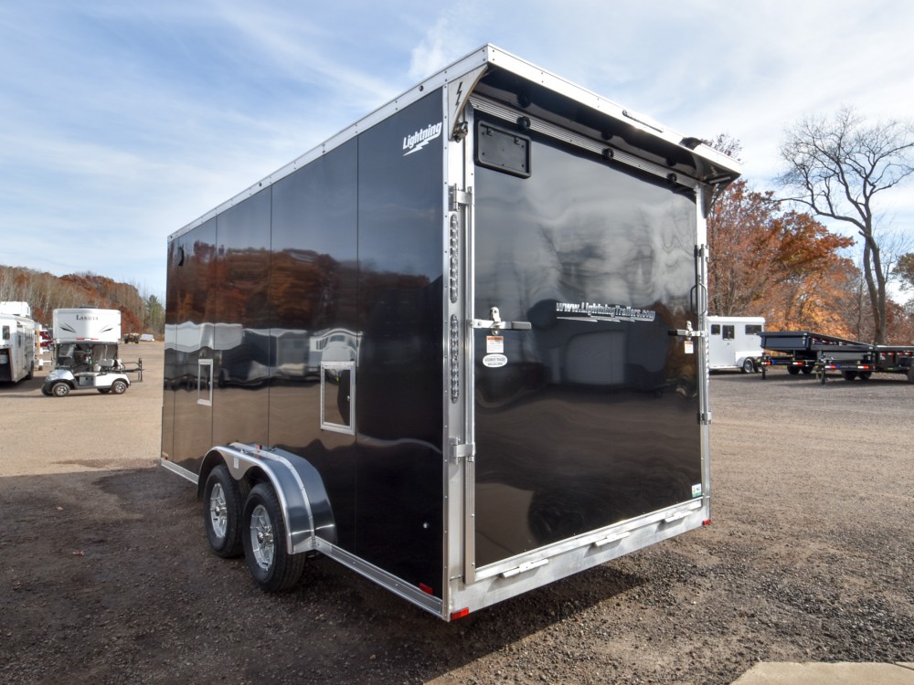 7.5'x21' (16'+5' V) Snowmobile/UTV Enclosed Trailer Gallery Photo 3