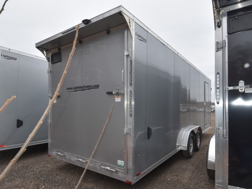 7.5'x27' (22'+5' V) Snowmobile/UTV Enclosed Trailer Preview Photo 4