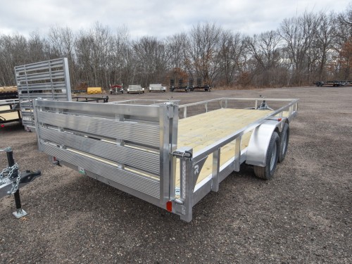 82"x20' w/HD Package & Bi-Fold Ramp Aluminum Utility Trailer Preview Photo 2