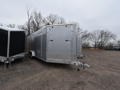 7.5'x27' (22'+5' V) Snowmobile/UTV Enclosed Trailer Photo