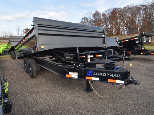 96"x14' w/18" Fold-Down Sides Dump Trailer Photo