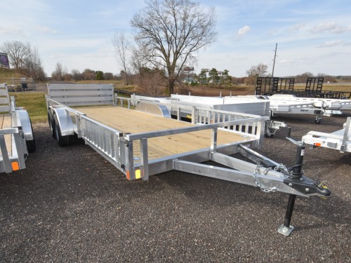 82"x20' w/HD Package & Bi-Fold Ramp Aluminum ATV/Utility Trailer Photo