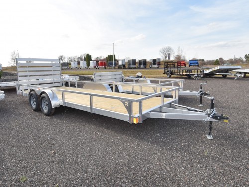 82"x12' Aluminum Utility Trailer w/HD Package & Bi-Fold Ramp Gate Photo