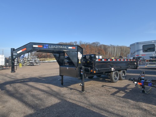 96"x16' Gooseneck w/18" Fold-Down Sides Dump Trailer Photo