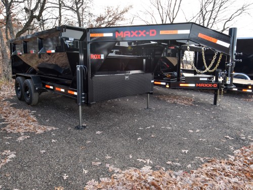 ROX 83"x14' w/4' Bin Gooseneck Roll-Off Trailer Photo