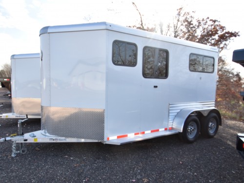 Julite 2 Horse Straight Load Horse Trailer Walk Thru w/Mangers Preview Photo 4