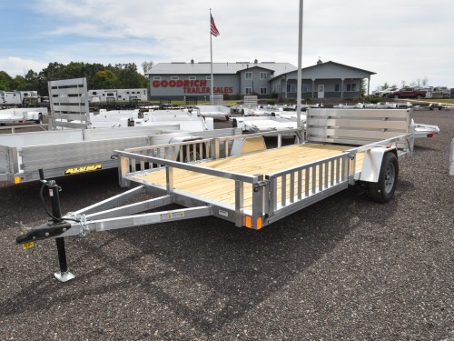 82"x14' SA w/HD Package & Bi-Fold Gate Aluminum ATV/Utility Trailer Preview Photo 1