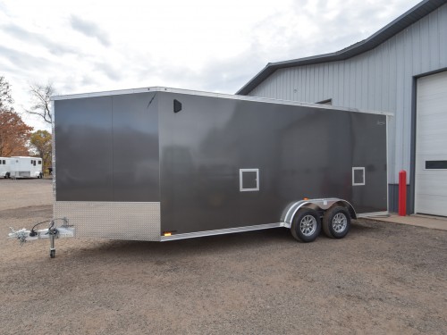 7.5'x23' (18'+5' V) Snowmobile/UTV Enclosed Trailer Preview Photo 3