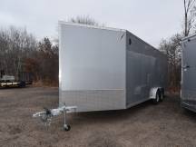 7.5'x27' (22'+5' V) Snowmobile/UTV Enclosed Trailer Photo Thumbnail 2