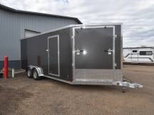 7.5'x23' (18'+5' V) Snowmobile/UTV Enclosed Trailer Photo Thumbnail 1