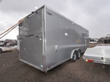 8.5'x28' (24'+4' V) Snowmobile/UTV Enclosed Trailer Photo Thumbnail 4