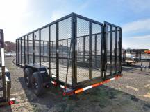 83"x18' w/ 5' Mesh Sides Utility/Equipment Trailer Photo Thumbnail 3