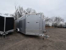 7.5'x27' (22'+5' V) Snowmobile/UTV Enclosed Trailer Photo Thumbnail 1