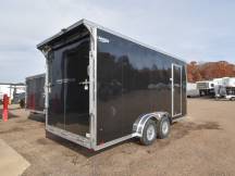 7.5'x21' (16'+5' V) Snowmobile/UTV Enclosed Trailer Photo Thumbnail 2