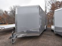 8.5'x28' (24'+4' V) Snowmobile/UTV Enclosed Trailer Photo Thumbnail 2