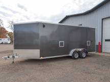 7.5'x23' (18'+5' V) Snowmobile/UTV Enclosed Trailer Photo Thumbnail 3